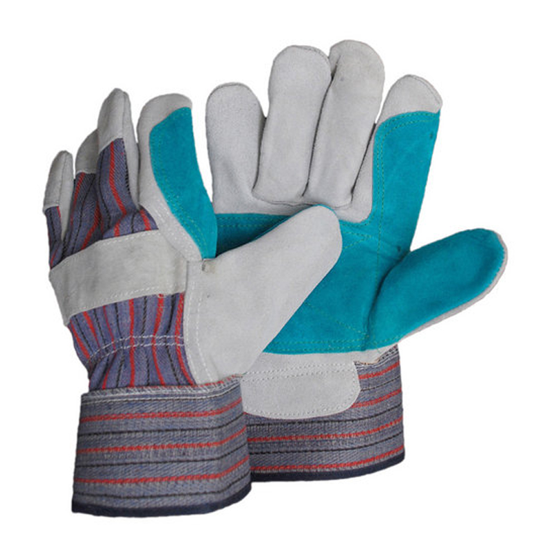 LG008 Mănuși de protecție din cauciuc din piele de vacă cu două straturi